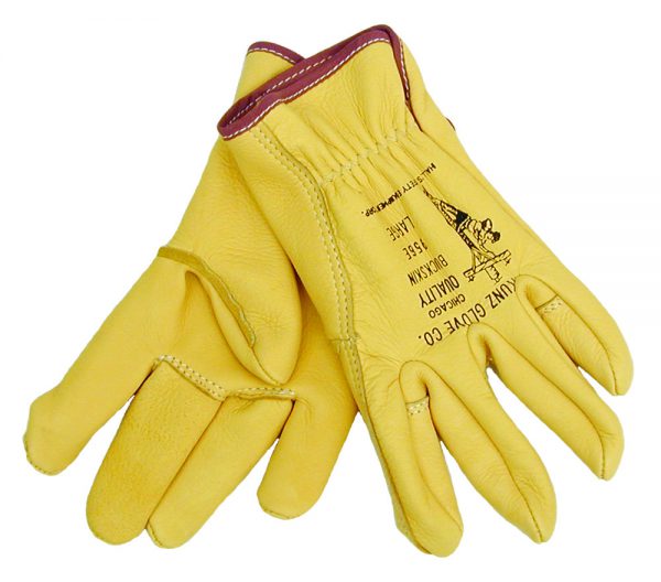 Kunz Gloves 956EM Buckskin Driver Style Work Gloves (Size Medium